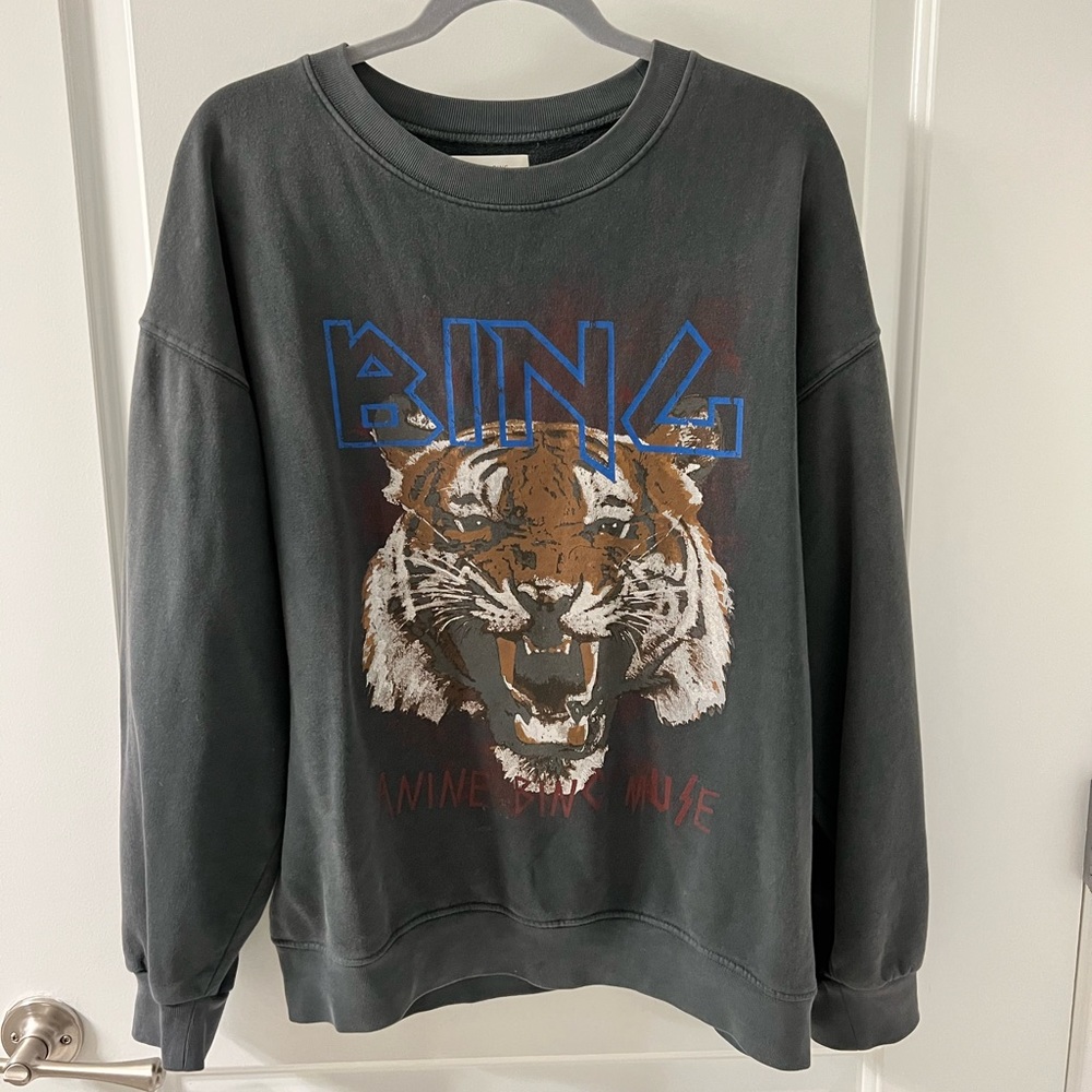 Anine Bing Classic Tiger Crew Sweatshirt